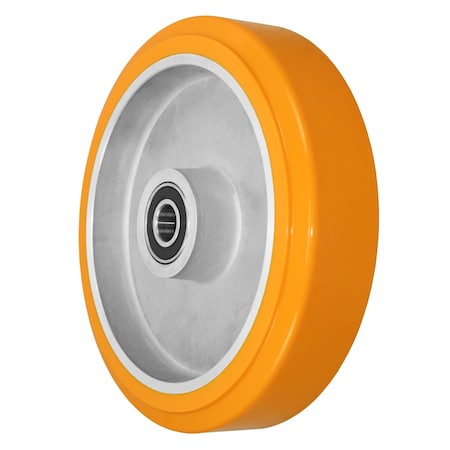 Wheel;8X2 Sirius Tua (Flat Tread)Premium Polyurethane,Aluminum (Yellow